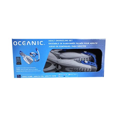 Oceanic Adult Snorkeling Set Blue/White Small/Medium