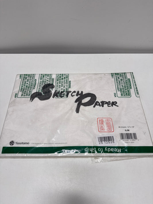 Yasutomo Kozo Sketch Pad, 12 1/8" X 18 1/18", 50 Sheets