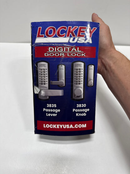 Lockey 3835JBMG Lockey 3835 3000 Series Keyless Entry Single Combination Mechanical Lever Set with Optional Passage Function