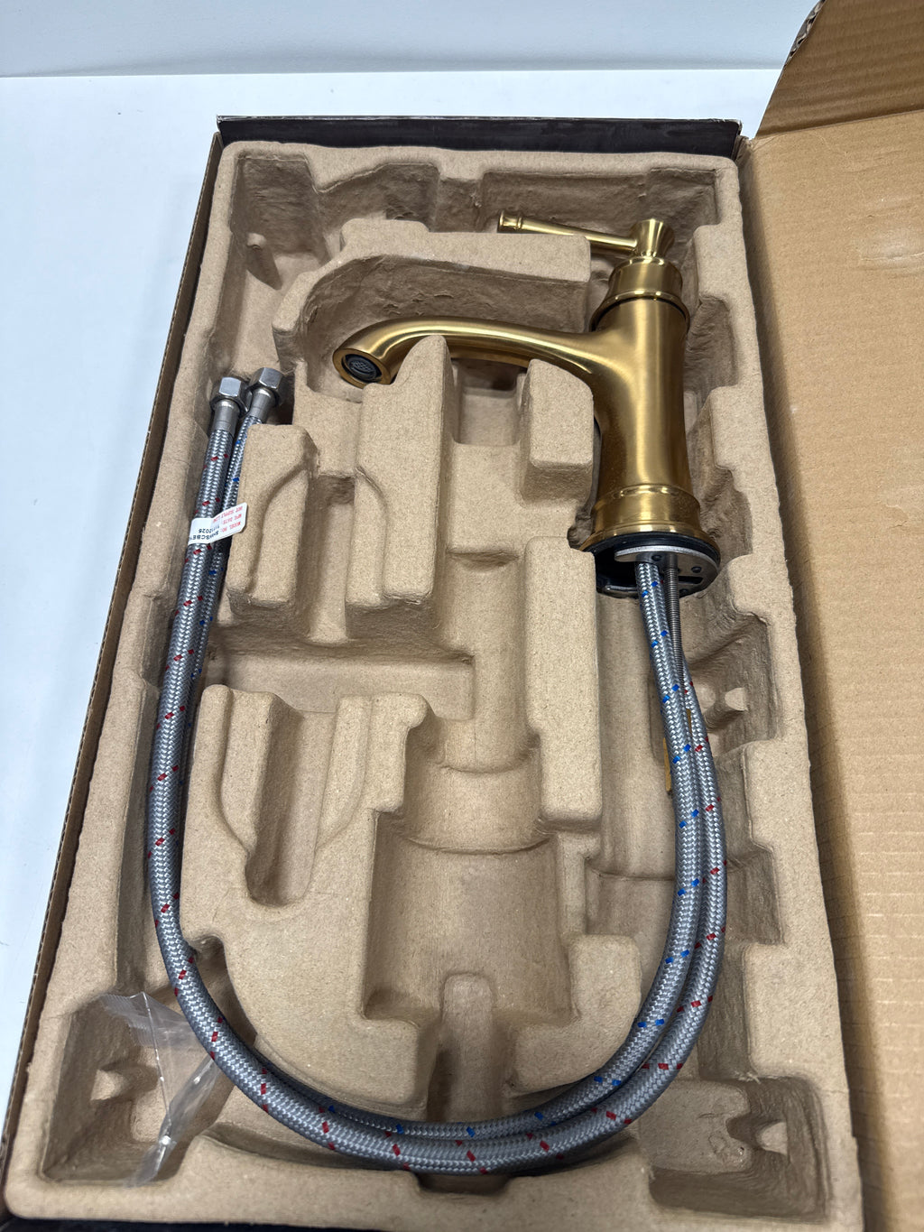 Signature Hardware 948570 Beasley 1.2 GPM Single Hole Bathroom Faucet with Pop-up Drain Assembly Brushed Gold