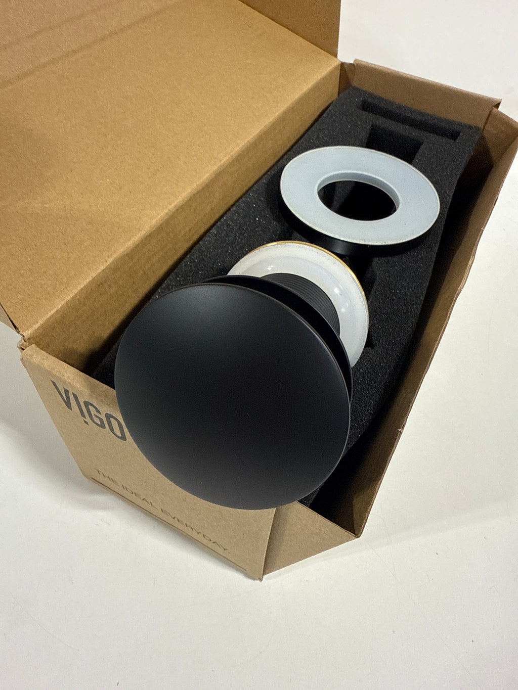 Vigo VG07000 Noma 1-3/4’’ Vessel Bathroom Sink Pop-up Drain Assembly - Less Overflow Matte Black - *Plumbing