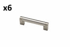 6 x Stratford 3-3/4 in. (96 Mm) Modern Cabinet Drawer Bar Pull in Stainless Steel
