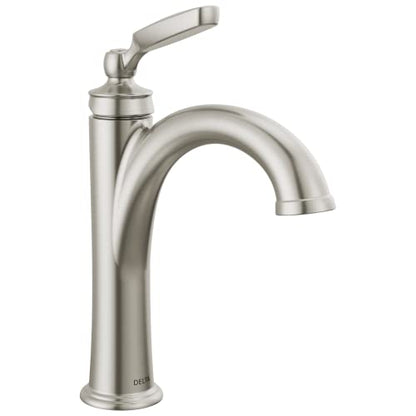 Delta Woodhurst 1.2 GPM Single Hole Bathroom Faucet with Push Pop-Up Drain Assembly