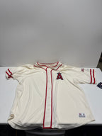 MLB Los Angeles Angels Men's Vintage Button Down Jersey - XXL