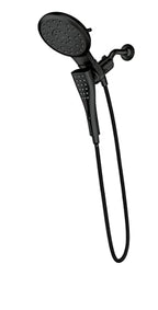 Moen Verso Matte Black Eight-Function 7’’ Wide Spray Shower Head and Detachable Handshower Combo with 72’’ Hose