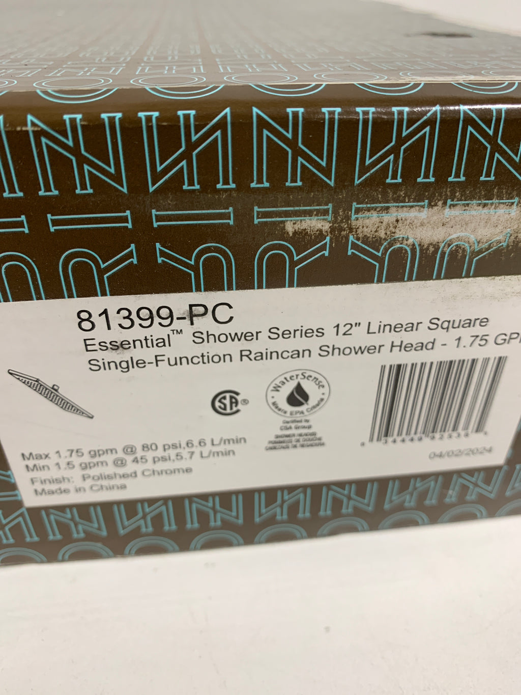 Brizo 81399 Essential 1.75 GPM 12’’ Single Function Square Metal Raincan Shower Head Chrome - *Plumbing