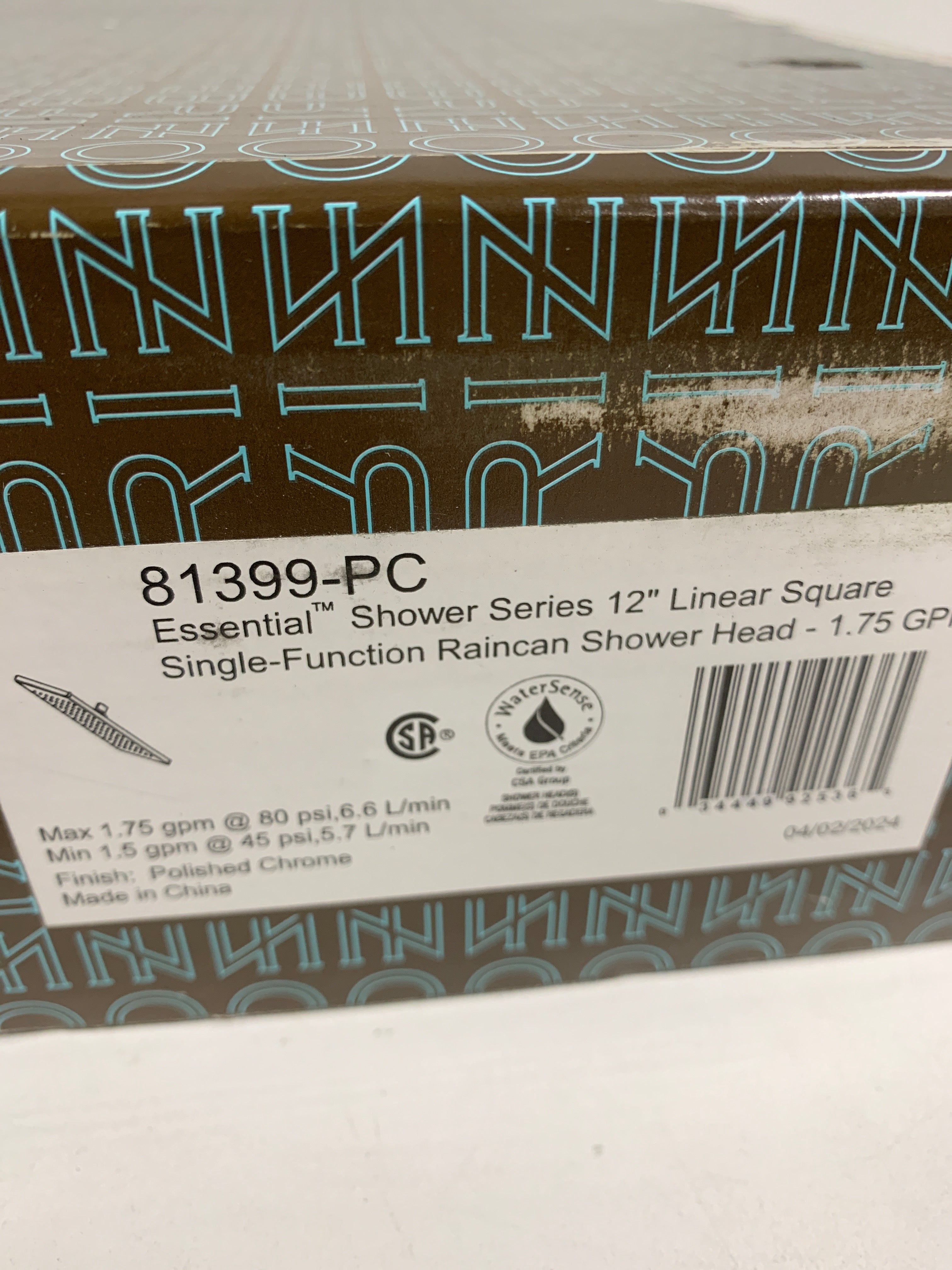Brizo 81399 Essential 1.75 GPM 12’’ Single Function Square Metal Raincan Shower Head Chrome - *Plumbing
