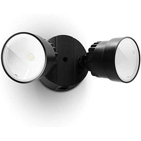 LUTEC P6221B-D2D 2000 Lumen 18 Watt 28 LED Dual-Head Flood Light Outdoor Dusk to Dawn Waterproof Exterior Security Wall