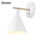 Globe Electric Tristan 1-Light Dimmable Plug-in or Hardwire Wall Sconce, Matte White