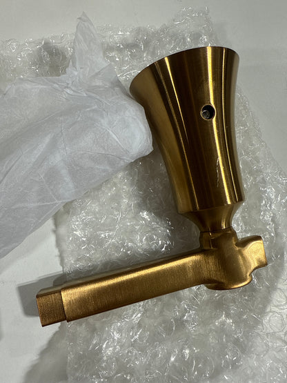 Scratch Flara 9 in. Wall Mounted Single Towel Bar in Brushed Gold