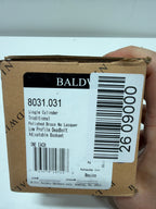 Baldwin 8031 Traditional Solid Brass Single Cylinder Keyed Entry Deadbolt from the Estate Collection Non-Lacquered Brass