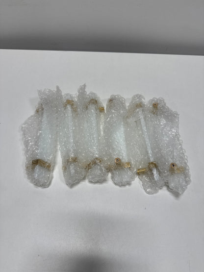 6 x Sietto P-1901-7 Adjustable Center to Center 7"L Handle Cabinet - Brass