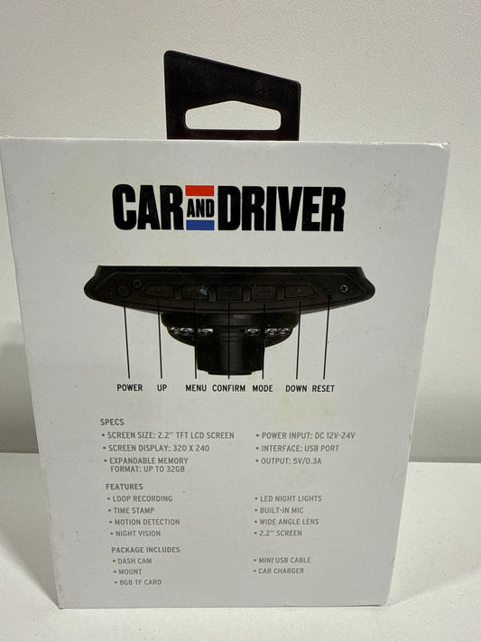 Car and Driver - 1080P HD Dash Cam with Wide Angle Lens