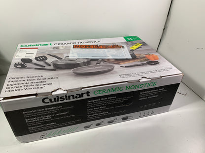 Cuisinart - Ceramic Nonstick 11 PC Cookware Set - Black