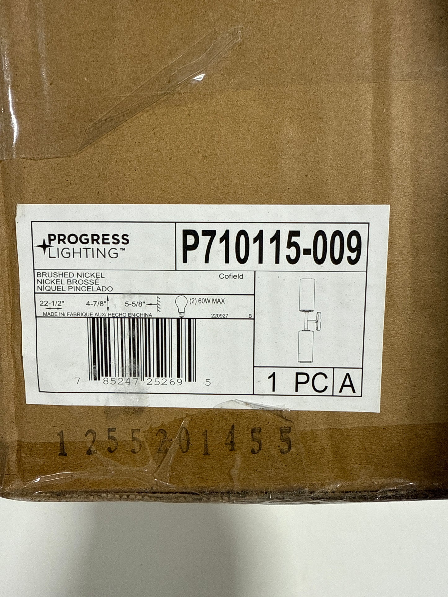 Progress Lighting P710115 Cofield 2 Light 5" Tall Wall Sconce with Shades Brushed Nickel