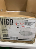 VIGO Wisteria 23’’L x 14’’W x 4’’H Over the Counter Matte Stone Oval Vessel Bathroom Sink in White -VG04011 - *Plumbing
