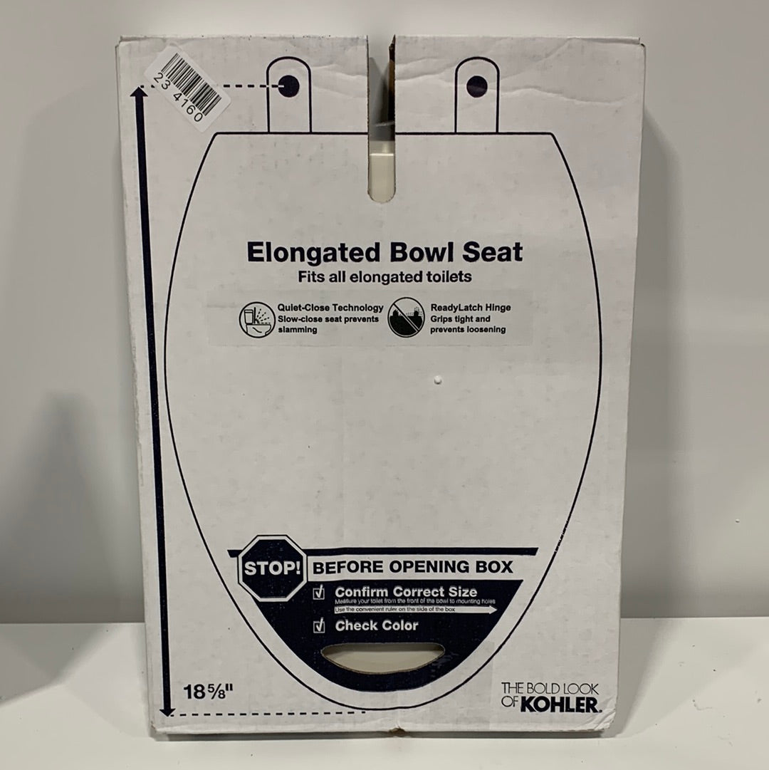 Kohler K-4636-RL Cachet Elongated Closed-Front Toilet Seat Biscuit