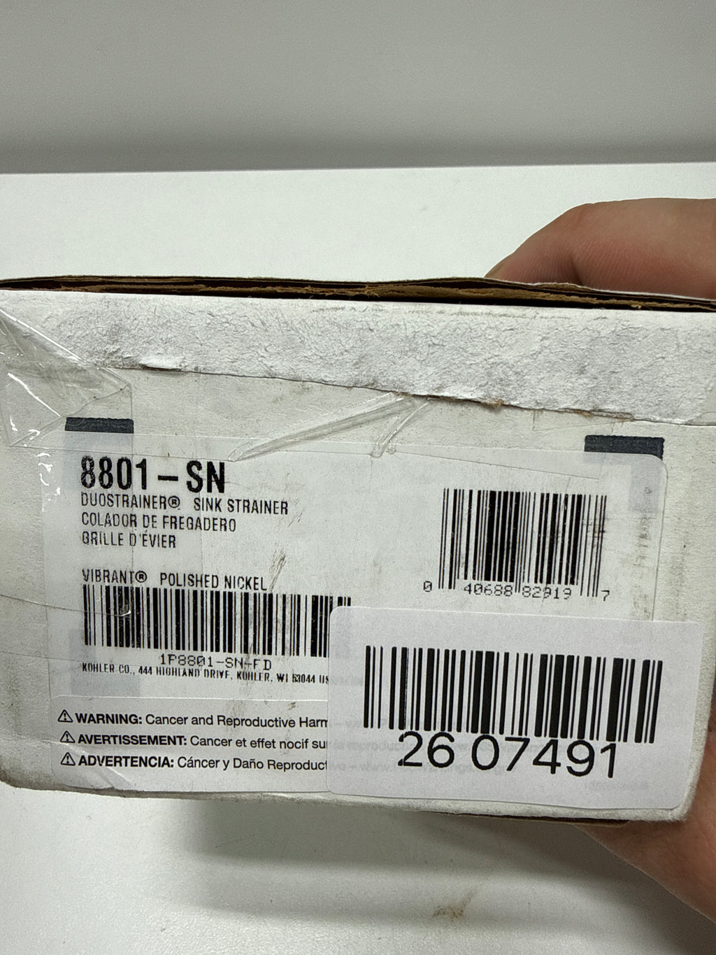 Kohler  8801-SN Duostrainer Sink Drain and Strainer with Tailpiece