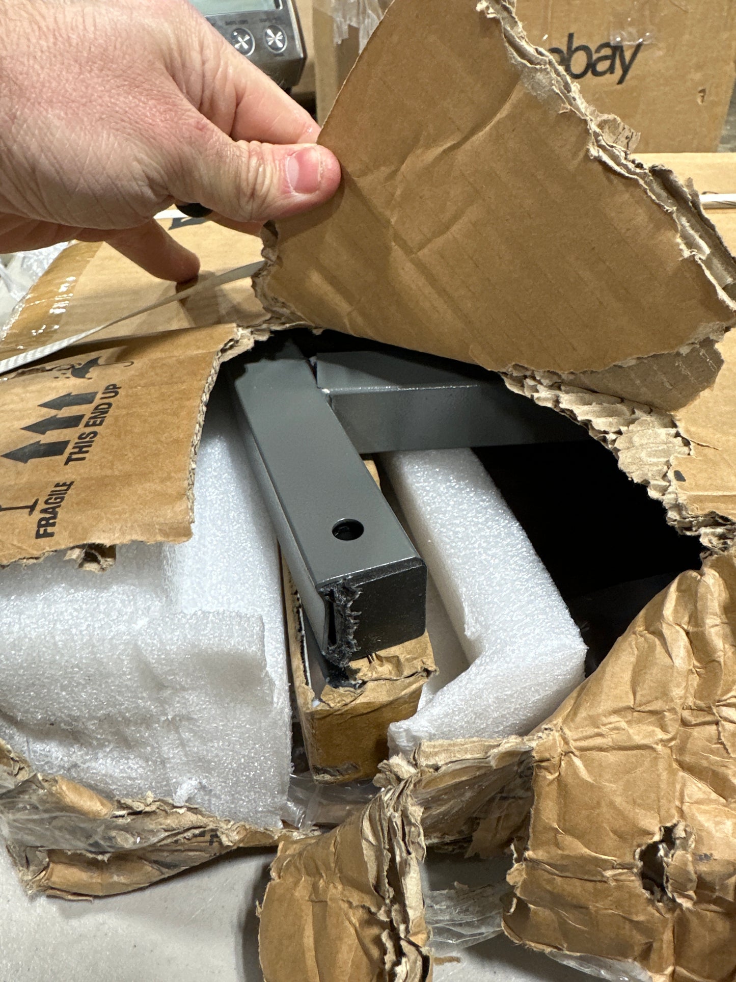 Damage Vaunn Medical Adjustable Overbed Bedside Table with Wheels (Hospital and Home Use)