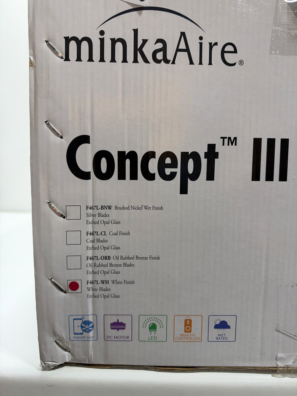 MinkaAire Concept III Outdoor 54 LED Concept III 54" 3 Blade Indoor / Outdoor Smart LED Hugger Ceiling Fan