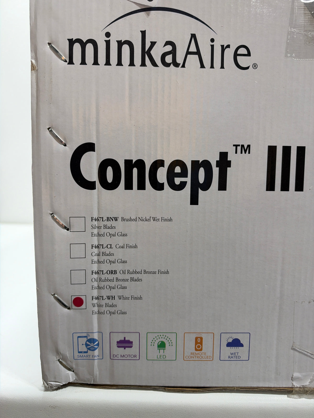 MinkaAire Concept III Outdoor 54 LED Concept III 54" 3 Blade Indoor / Outdoor Smart LED Hugger Ceiling Fan