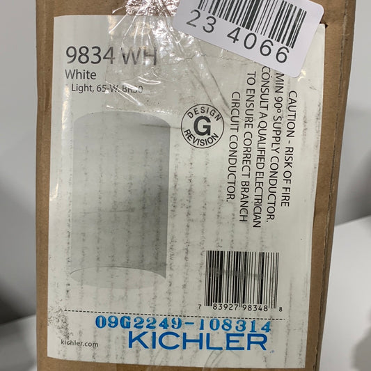 Kichler Independence 1 Light 5 inch White Outdoor Flush & Semi Flush Mt