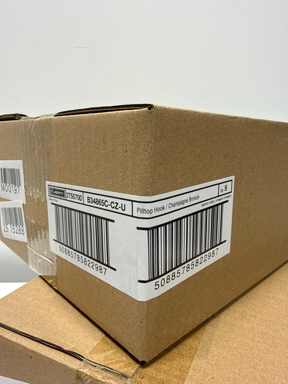 5 x Liberty Hardware B34865c-U Pilltop 5-5/8 Long Double Pronged Utility Hook - Bronze