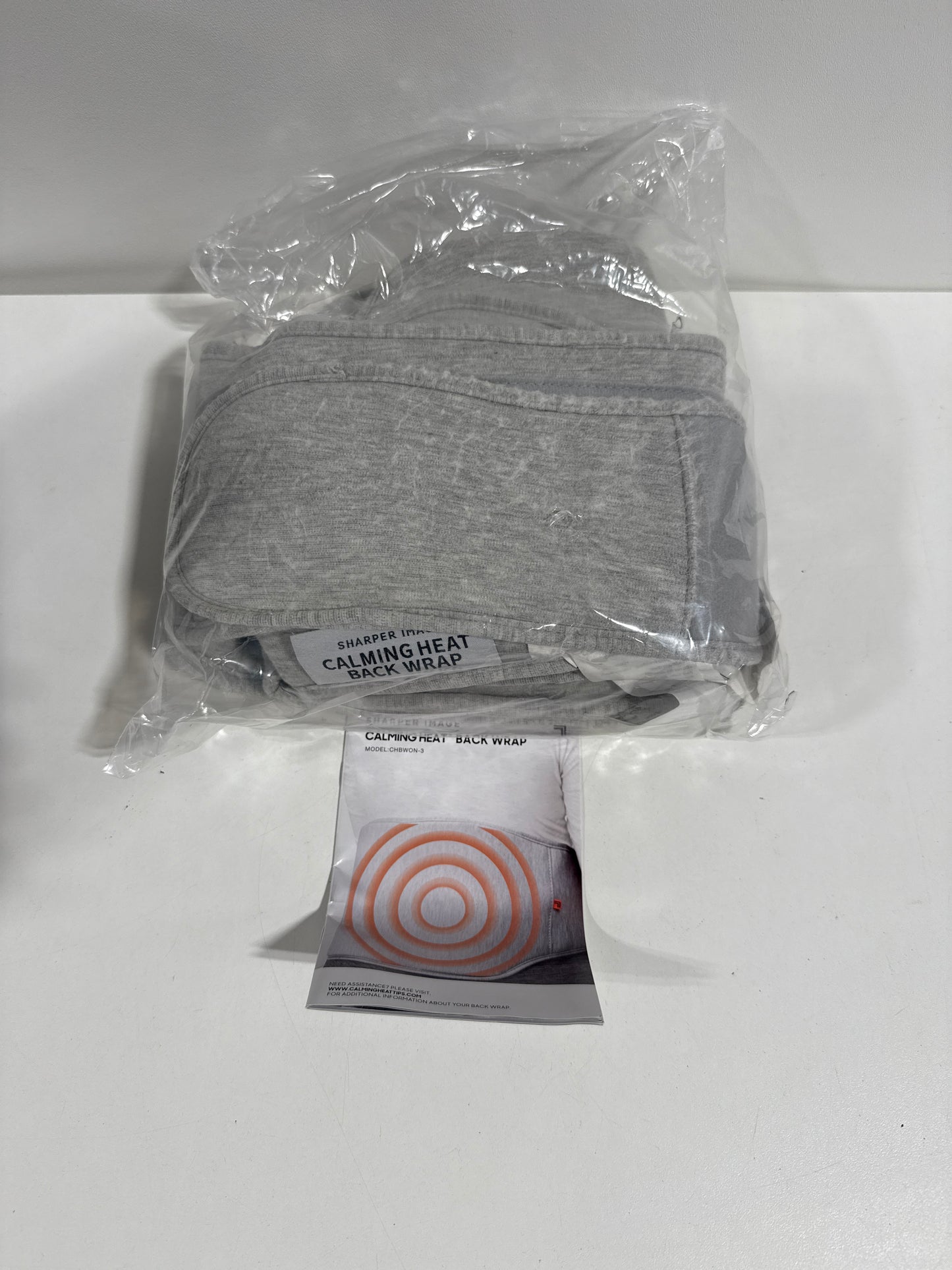 Sharper Image Calming Heat Massaging Heated Lumbar Wrap - Gray