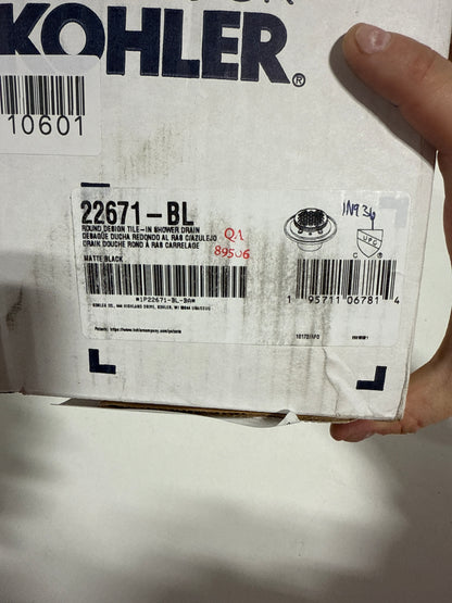 KOHLER K-22671 Clearflo Round Brass Tile-in Shower Drain