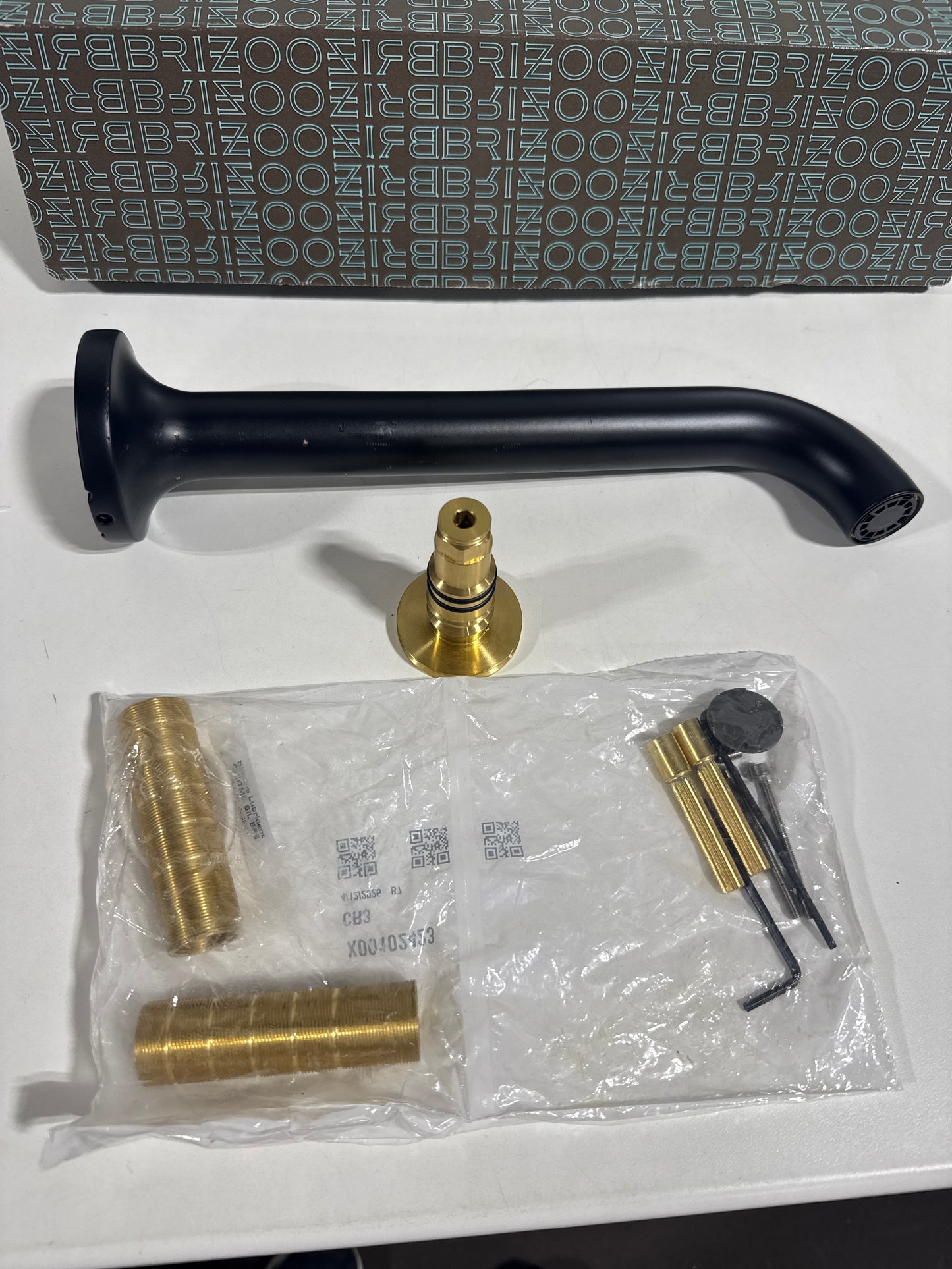 Scratch Brizo T70475-LHP Odin Wall Mounted Tub Filler - Less Handles and Rough in Matte Black