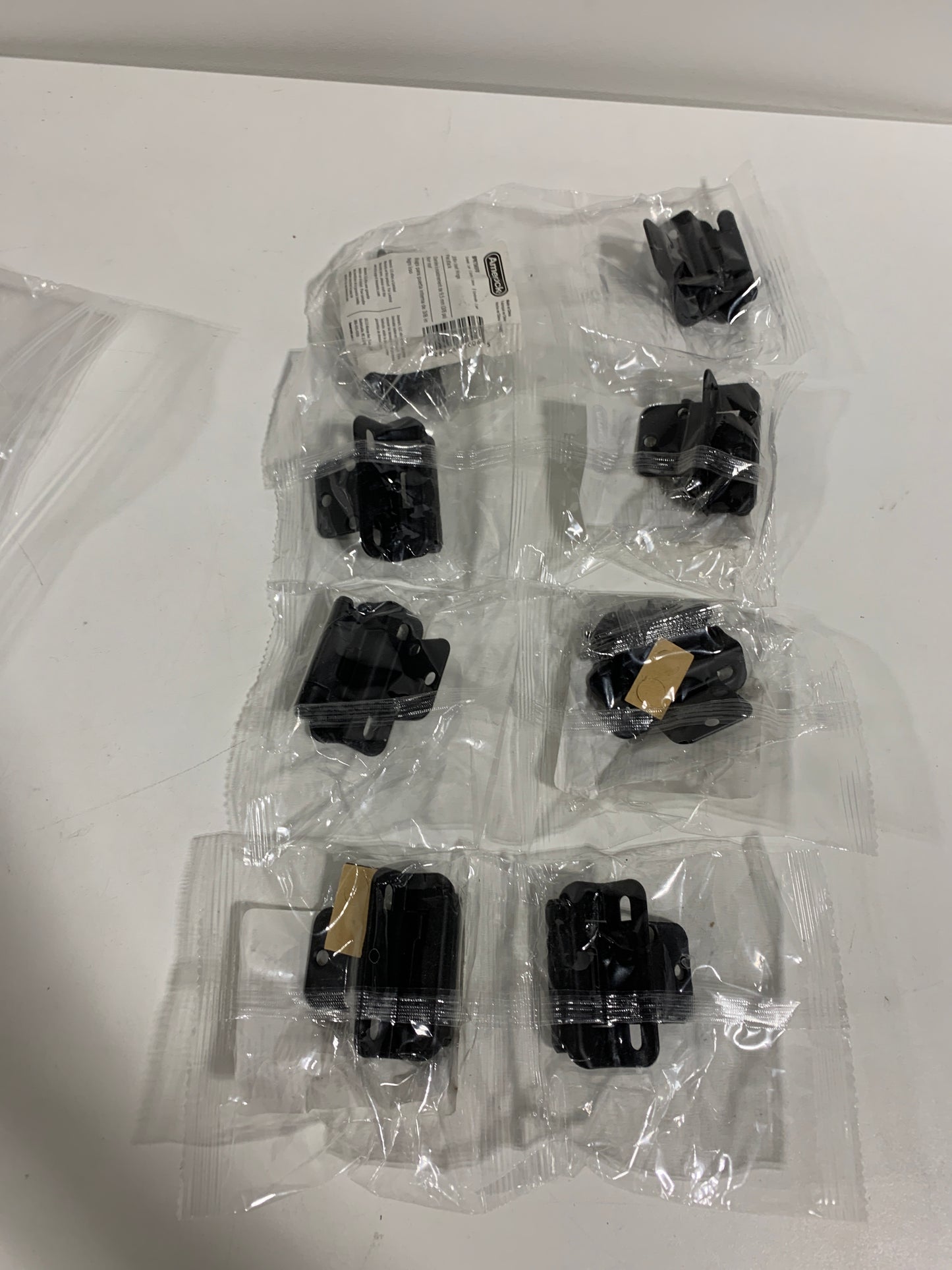 8 x Matte Black 3/8 in (10 Mm) Inset Self Closing, Partial Wrap Cabinet Hinge