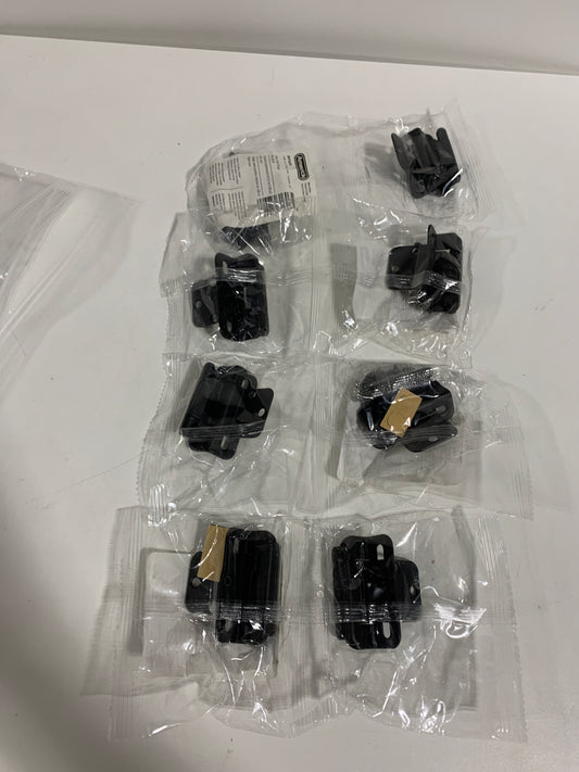 8 x Matte Black 3/8 in (10 Mm) Inset Self Closing, Partial Wrap Cabinet Hinge