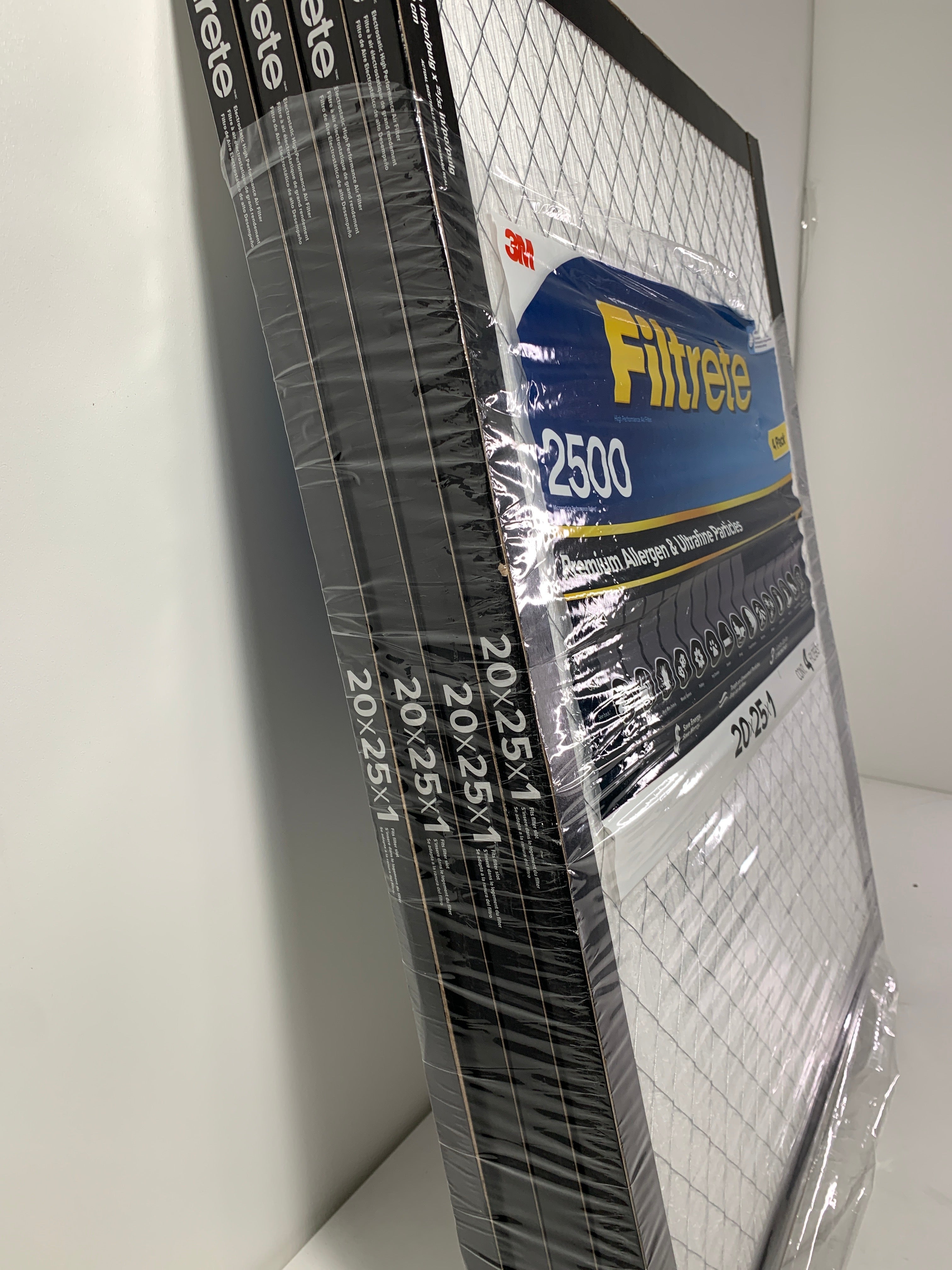 3M 2500 Series Filtrete 1 Filter 20 X 25 X 1 (Pack of 4) - *Furnace Filters