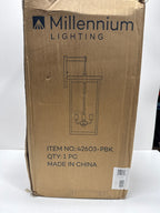 Barkeley 4-Light 11 in. Powder Coated Black Outdoor with Clear Glass