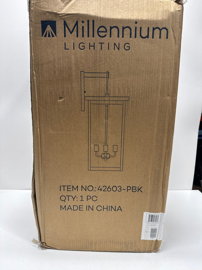 Barkeley 4-Light 11 in. Powder Coated Black Outdoor with Clear Glass