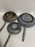 Used Tramontina 3-pack Hard Anodized Aluminum Ceramic Nonstick Fry Pan Set - *Kitchen & Dining