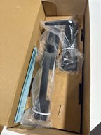 Emtek Dbl Cyl Apollo Tub Ent Athena Lever LH US19 Black - *Tools Hardware & Misc