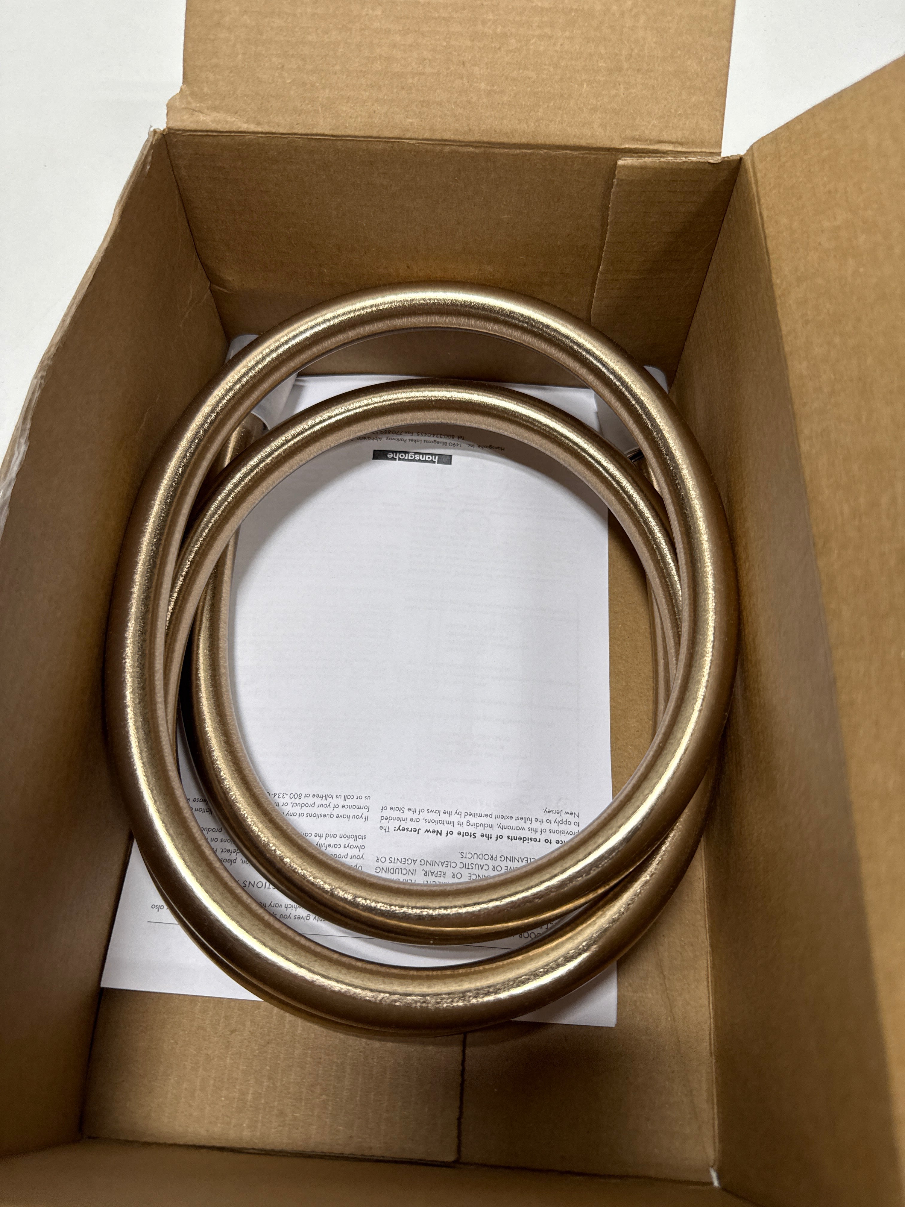 hansgrohe Techniflex Handheld Shower Replacement Shower Hose 63-inch Easy Install Modern Shower Hose in Brushed Bronze, 28276143