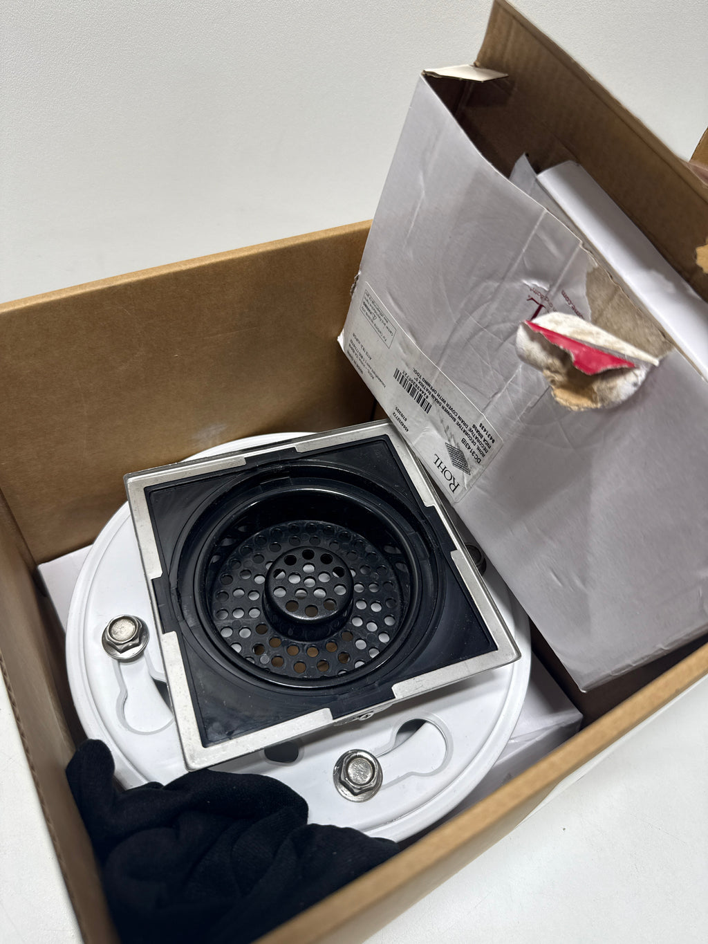 Rohl PVC 2" X 3" Spa Shower Drain Kit with Weave Decorative Cover Model: SDPVC2/3-3142I