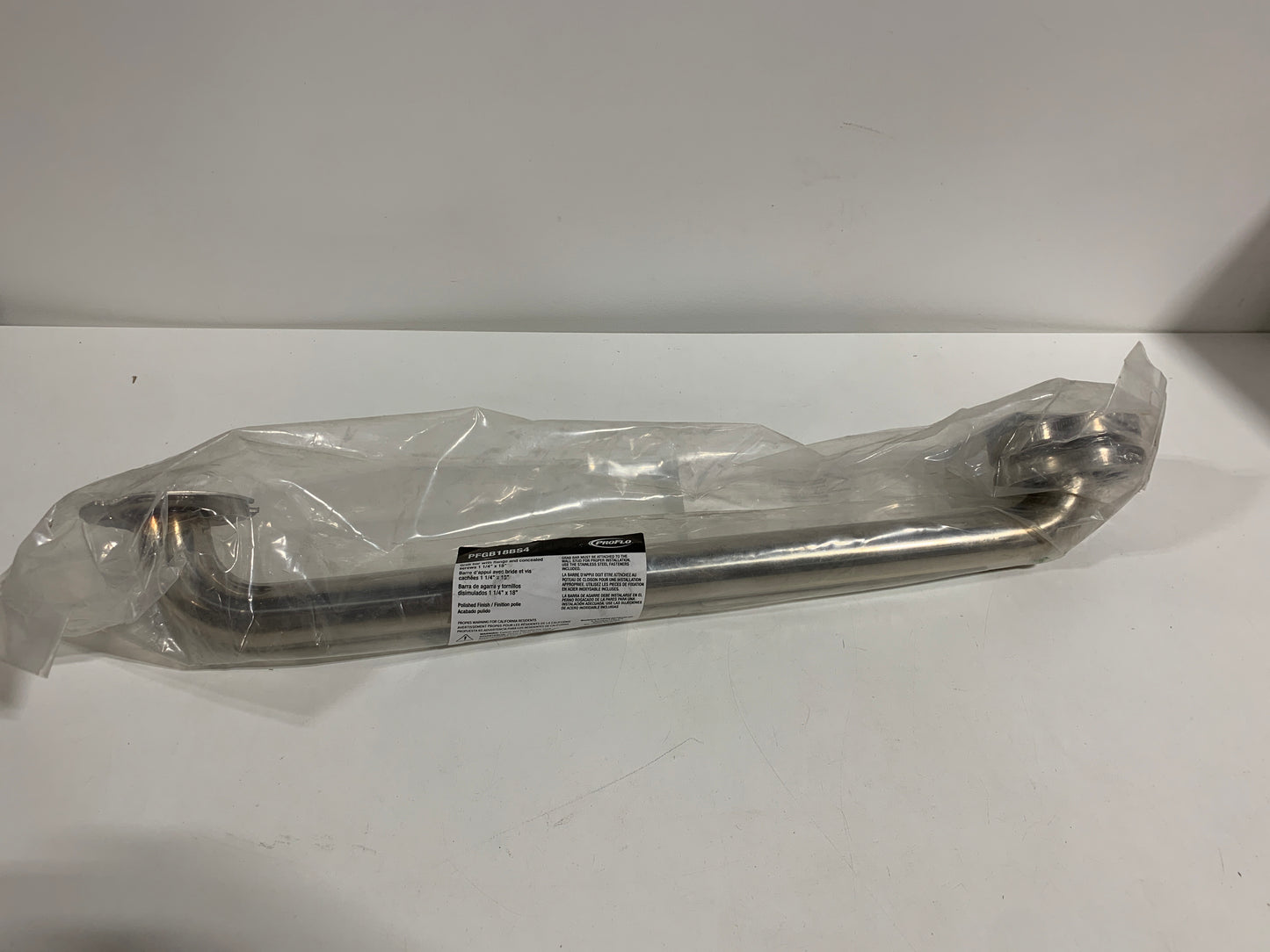 PROFLO PFGB18BS4 18" Stainless Steel Grab Bar Polished Chrome