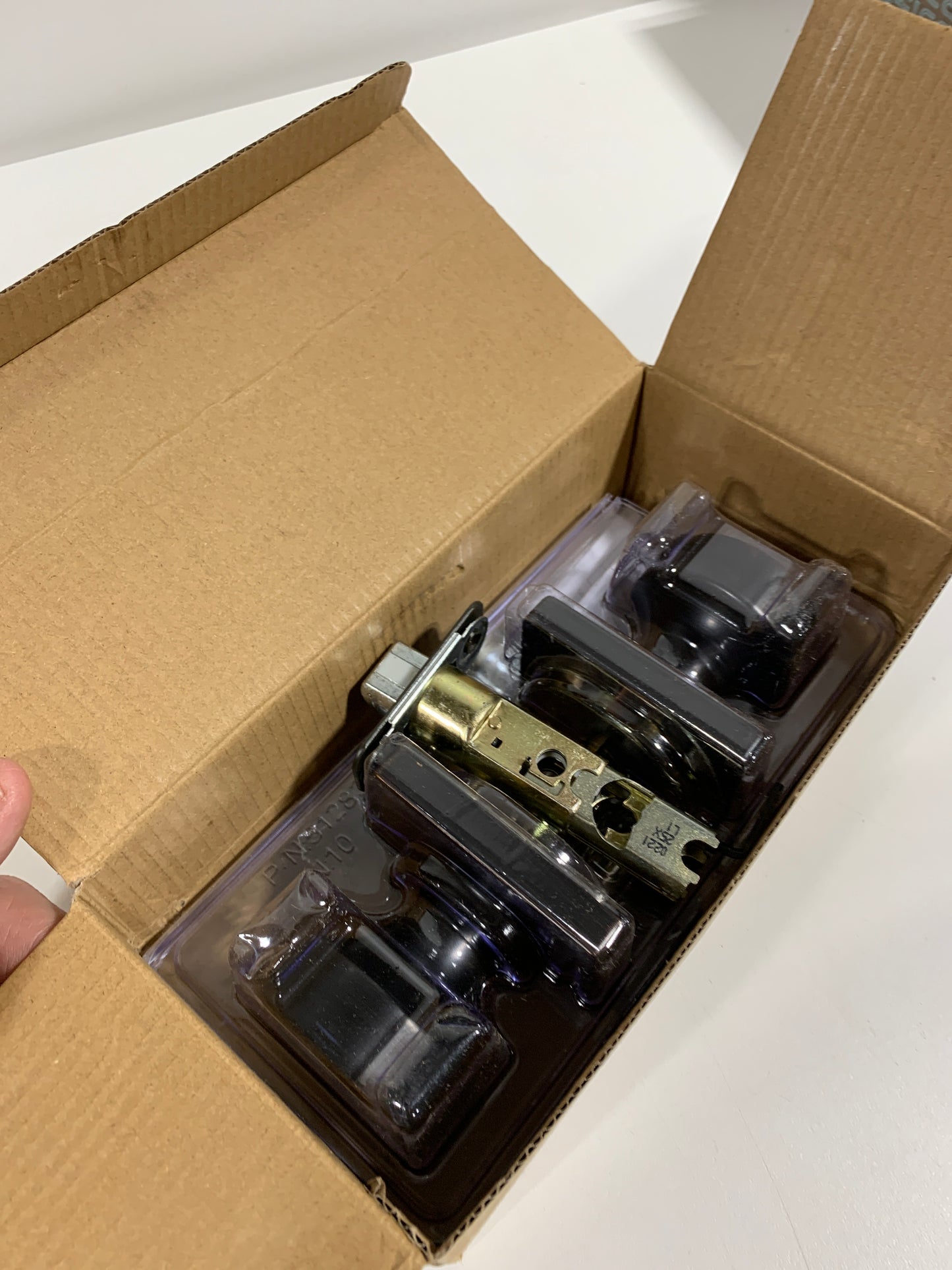 Kwikset Pismo Passage Door Knobset with Square Rose - Venetian Bronze - 720PSKSQT-11P