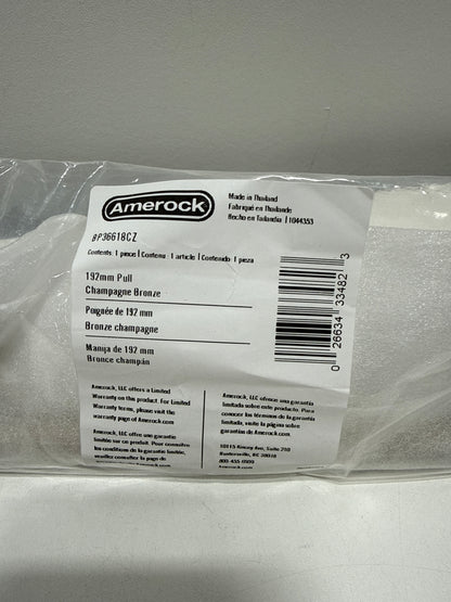 3 x Davenport 7-9/16 in. (192mm) Center-to-Center Champagne Bronze Bar Cabinet Pull - *Tools Hardware & Misc