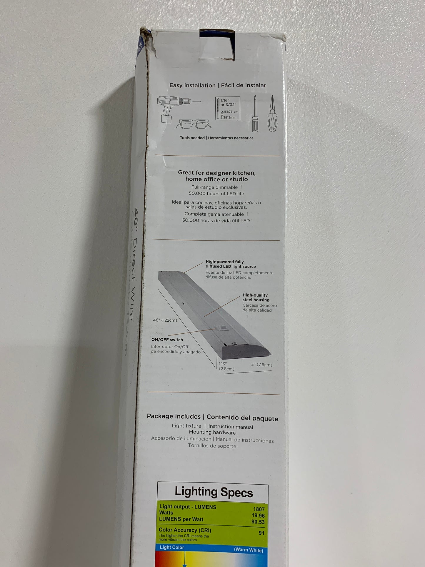 ProWire Direct Wire 48 in. LED White Under Cabinet Light