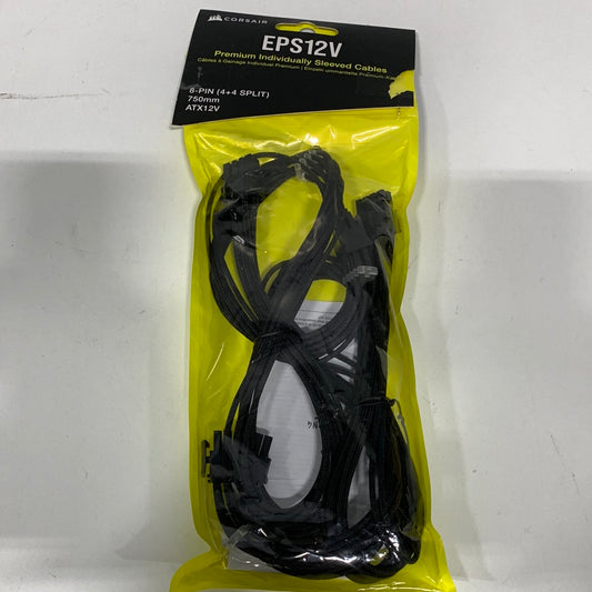 CORSAIR Premium Individually Sleeved EPS12V/ATX12V Cables – Black, 2 Yr Warranty, for Corsair PSUs