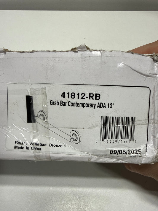 Delta 41812-RB 12 Contemporary Decorative ADA Grab Bar Venetian Bronze