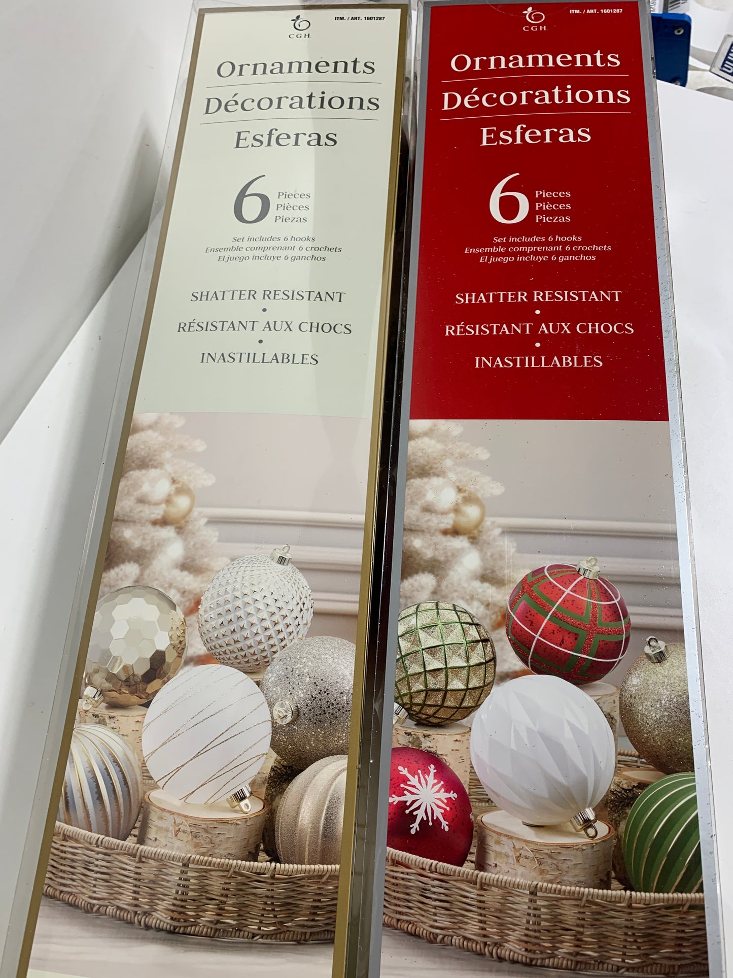 Kirkland (6 Inch) Shatter Resistant Indoor/Outdoor Christmas Ornaments Pack of 2