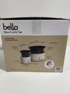 Missing Lid bella 6-quart Programmable Slow Cooker with Additional 2-quart Slow Cooker Set