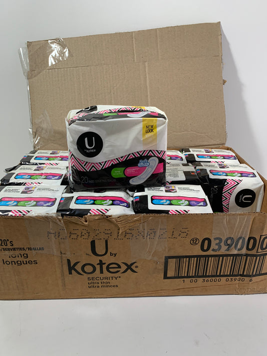 U by Kotex Security Ultra Thin Pads, Heavy Flow, Long, Unscented 240 Count