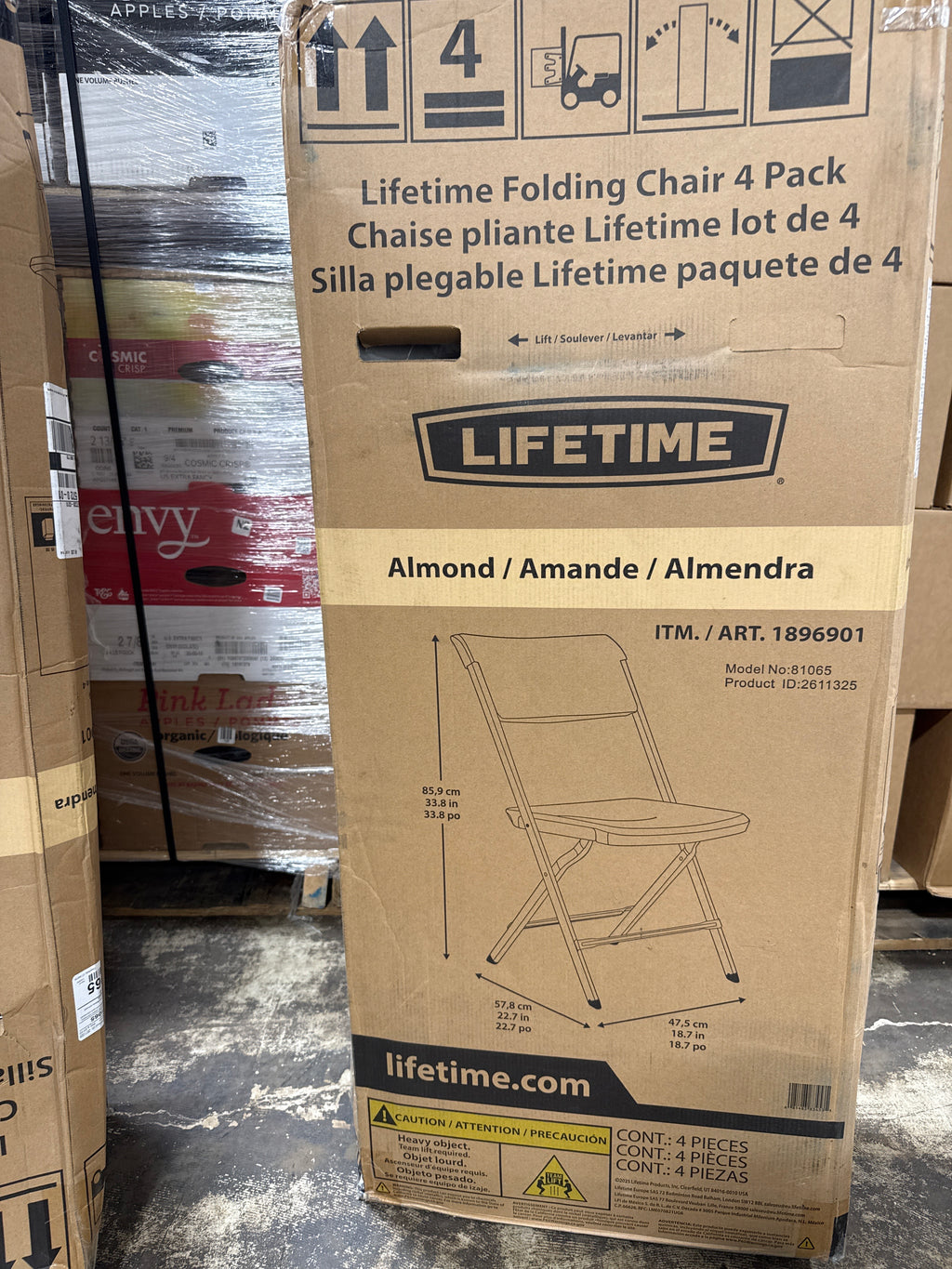 4 x Lifetime Commercial Folding Chairs