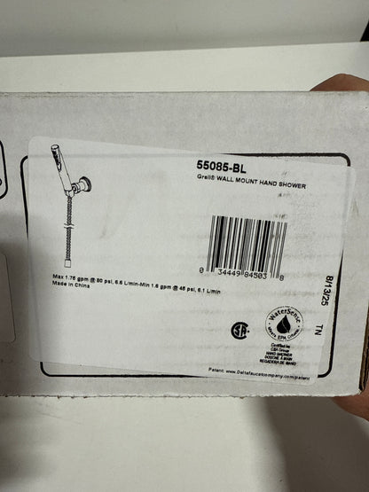 Delta 55085 Trinsic 1.75 GPM Single Function Hand Shower Package - Includes Hose and Holder Matte Black